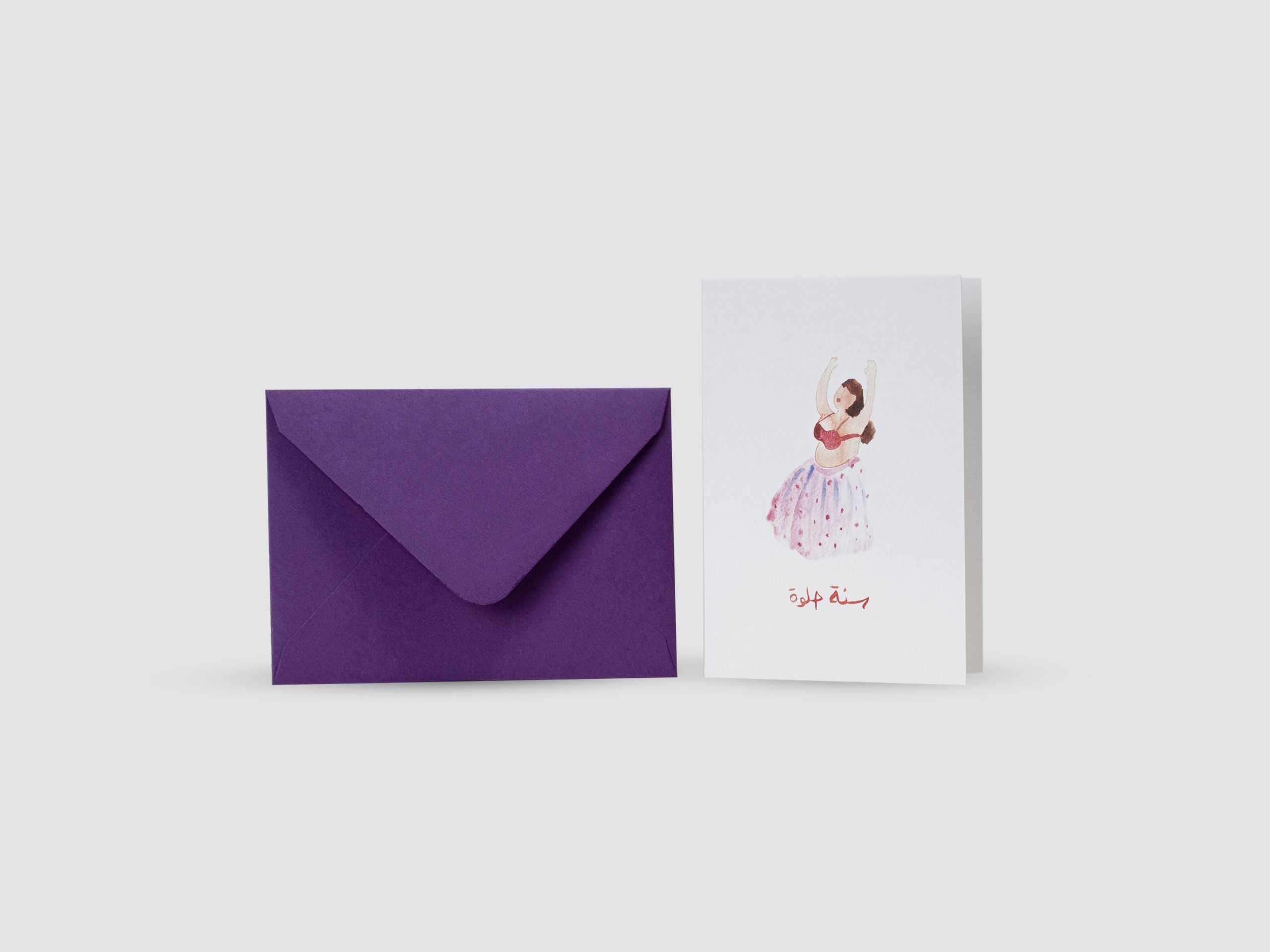 Oriental Celebration Dancer Greeting Card