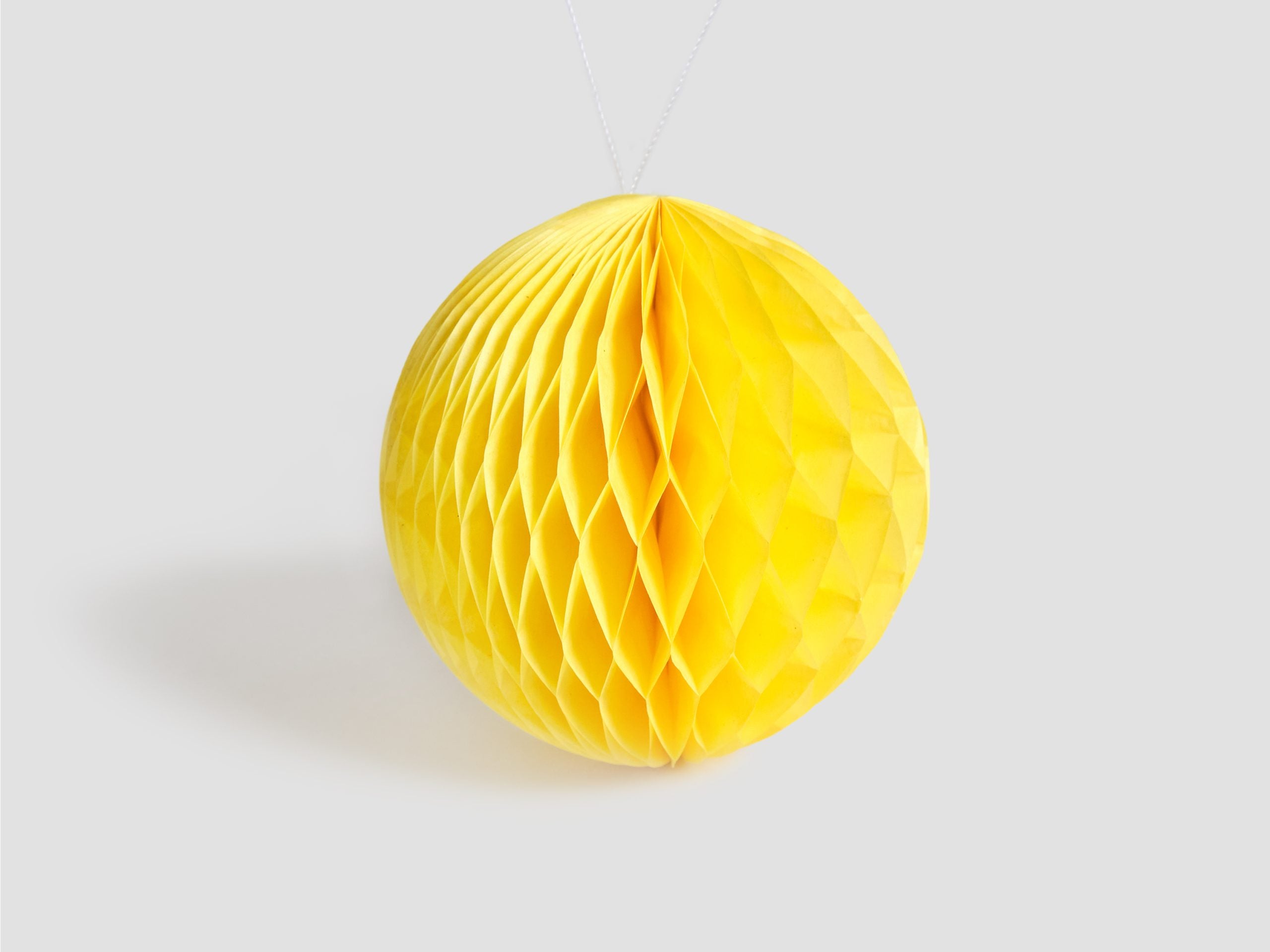 Yellow Paper Ball Decoration