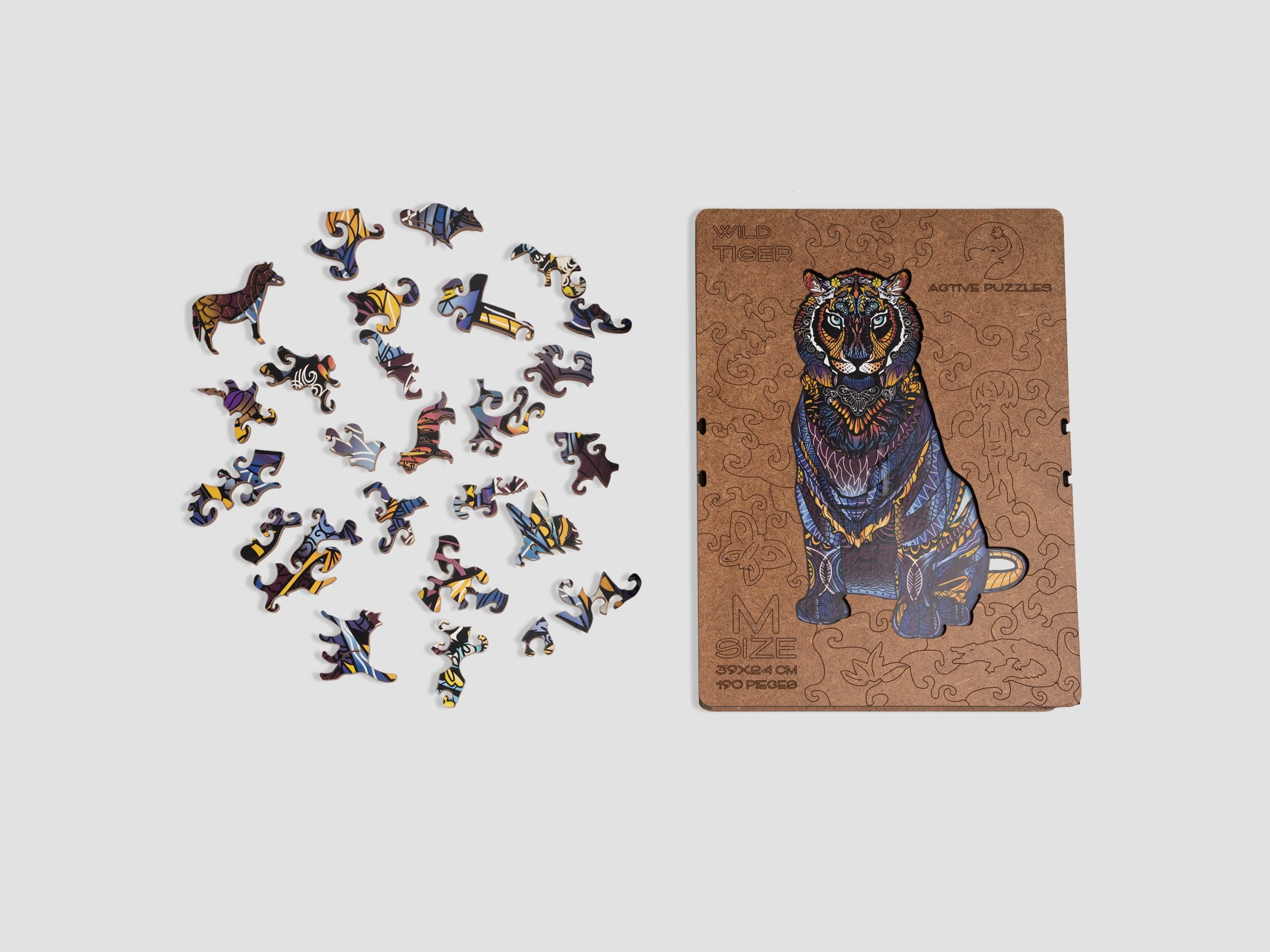 MulticolorTiger Wooden Puzzle