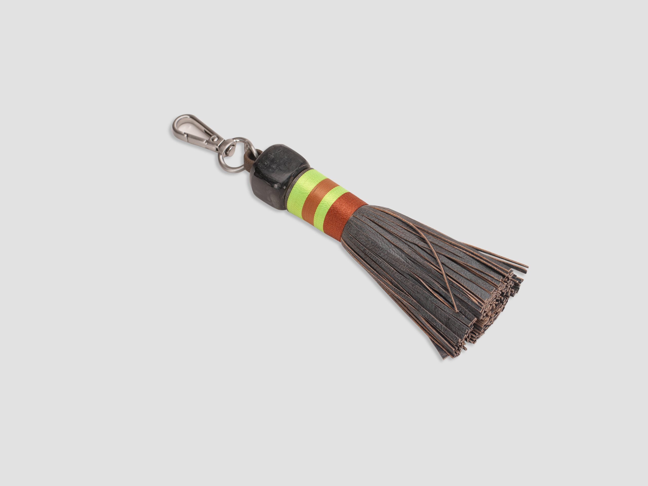 Leather Tassel in Slate