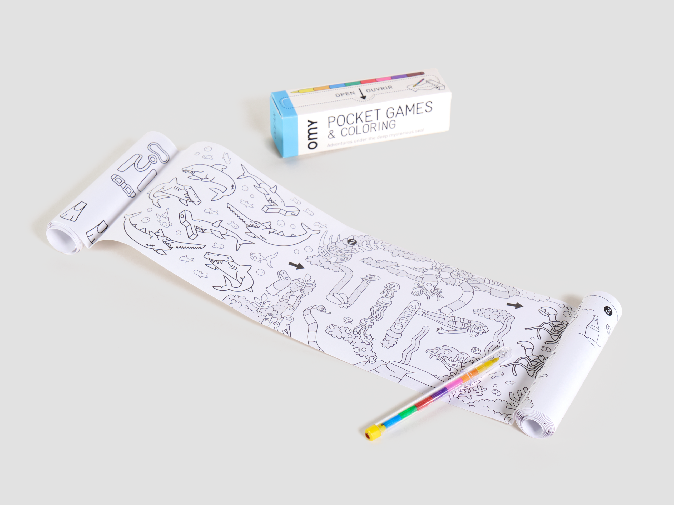 Ocean Pocket Games & Colouring