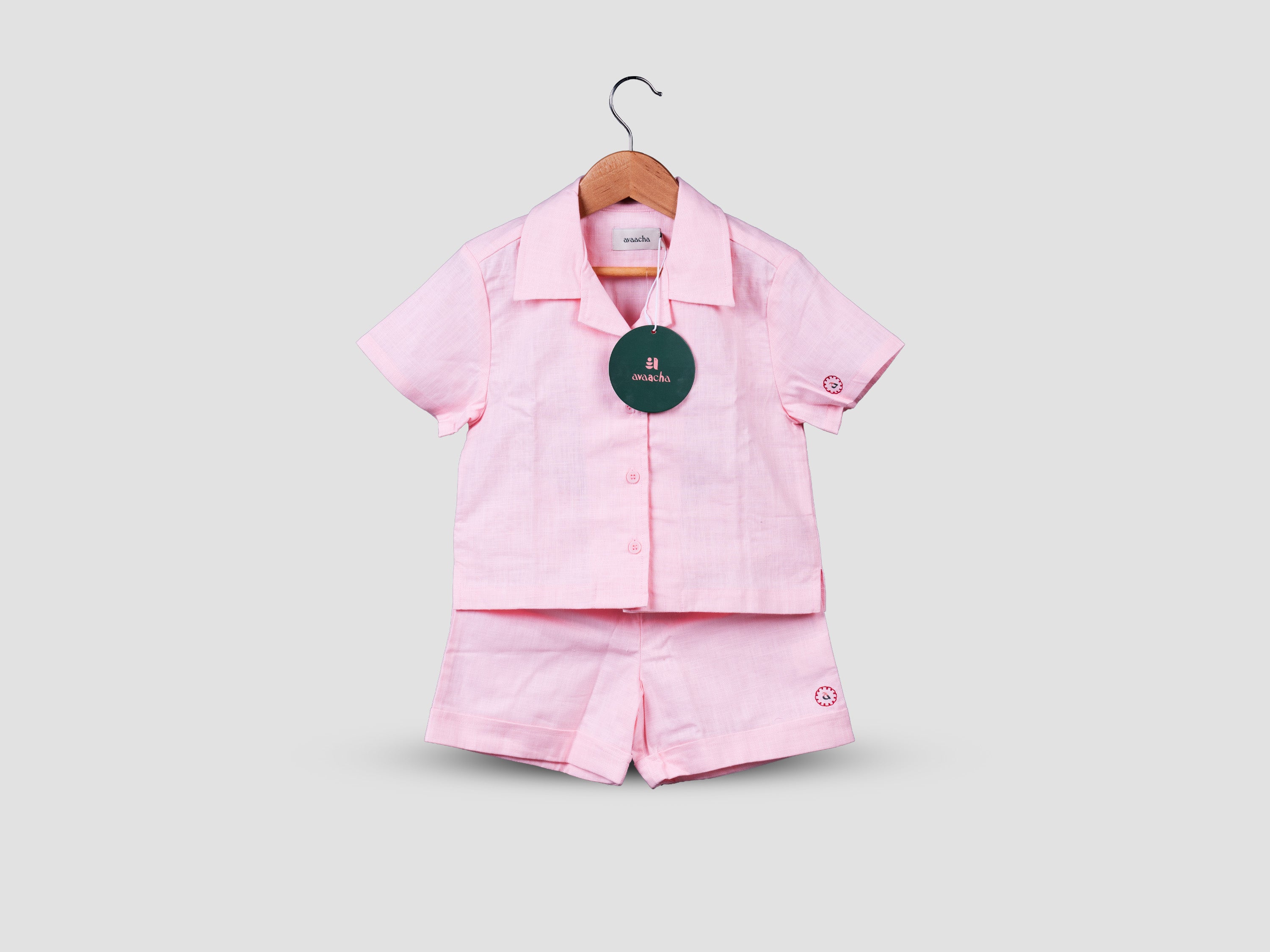 Cotton Candy Pink Linen Blend Co-ord Set