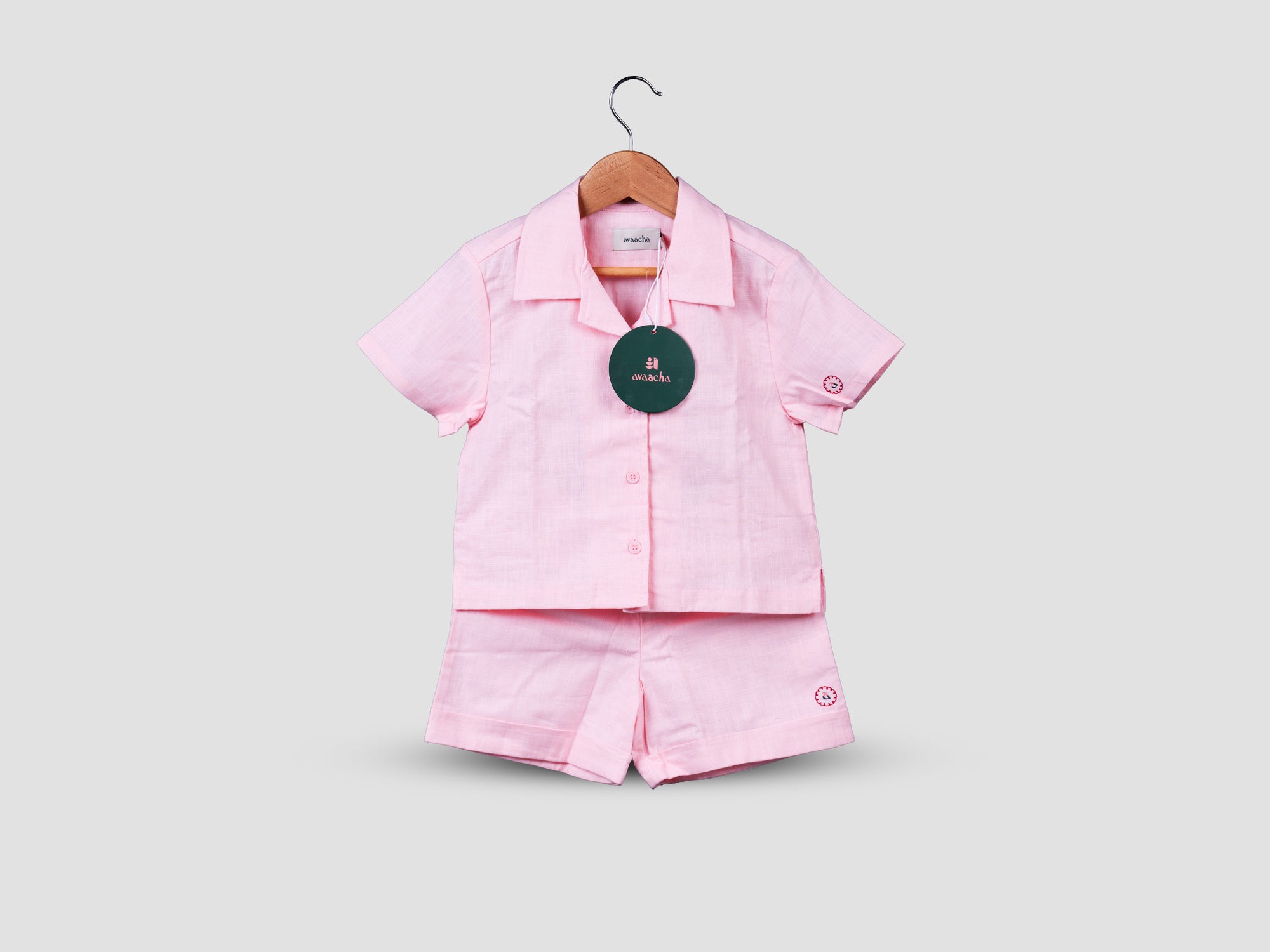 Cotton Candy Pink Linen Blend Co-ord Set