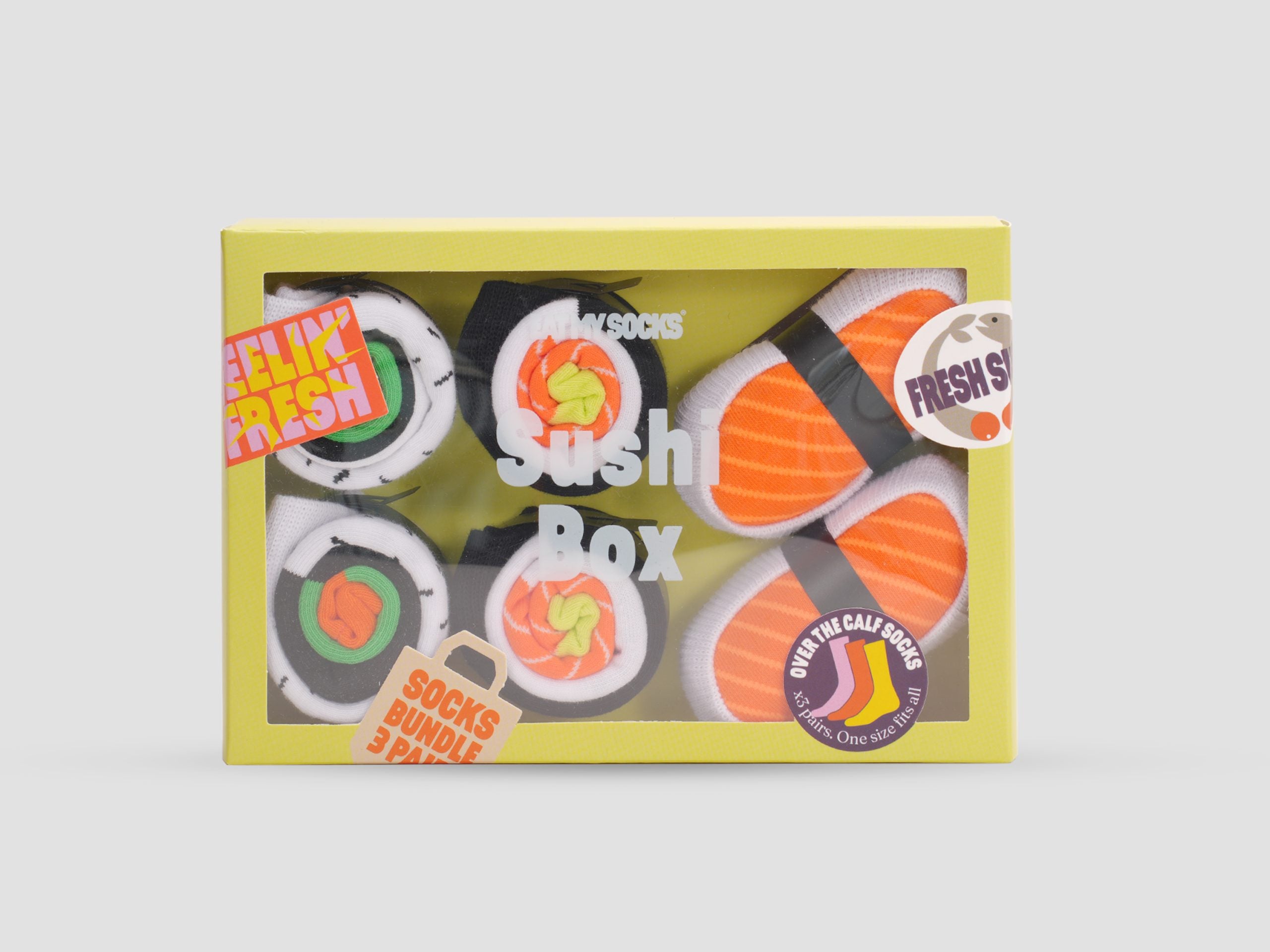 Sushi Box Socks Set of  3