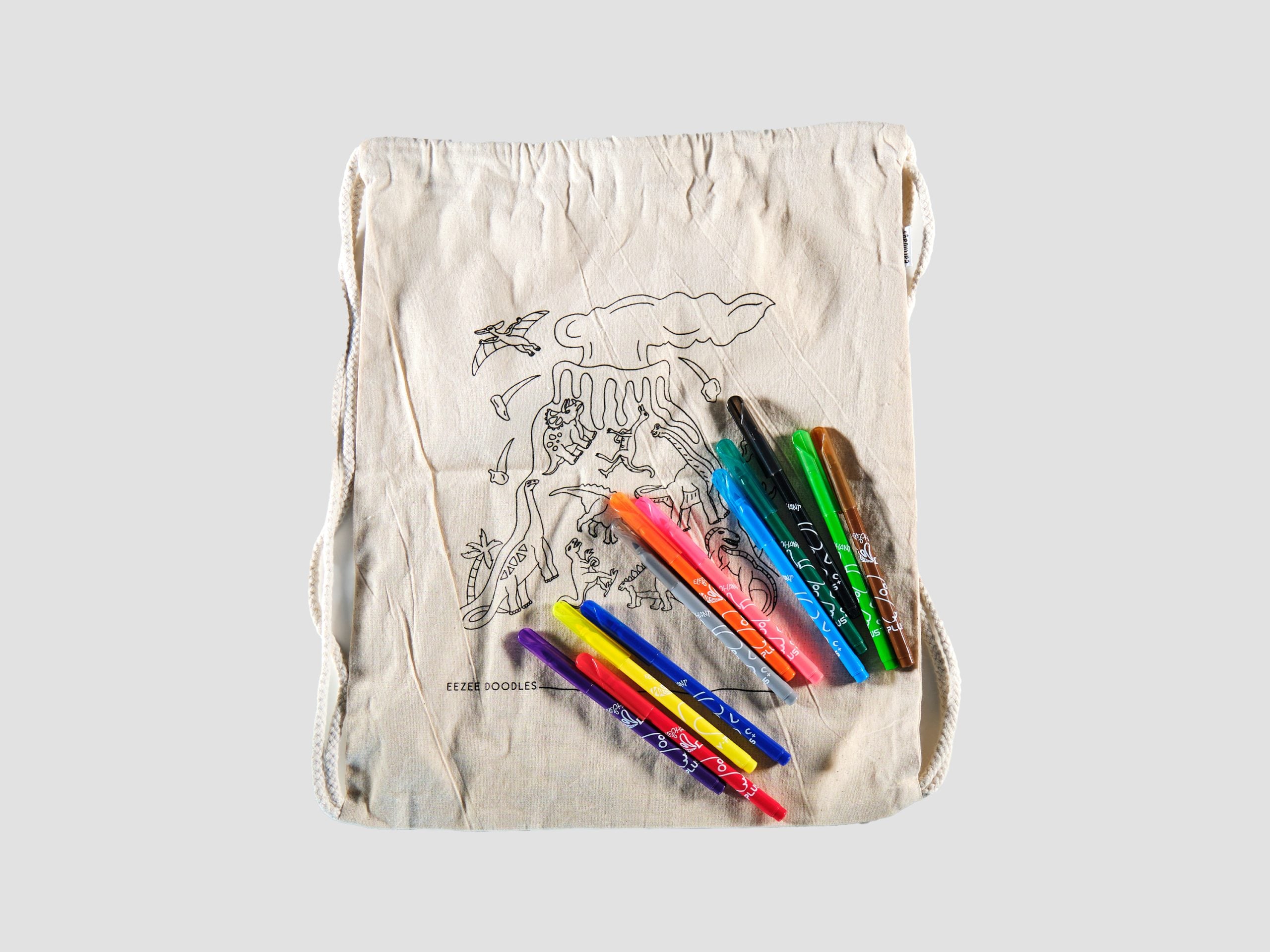 Eco Friendly Colouring Backpack - Dinosaurs