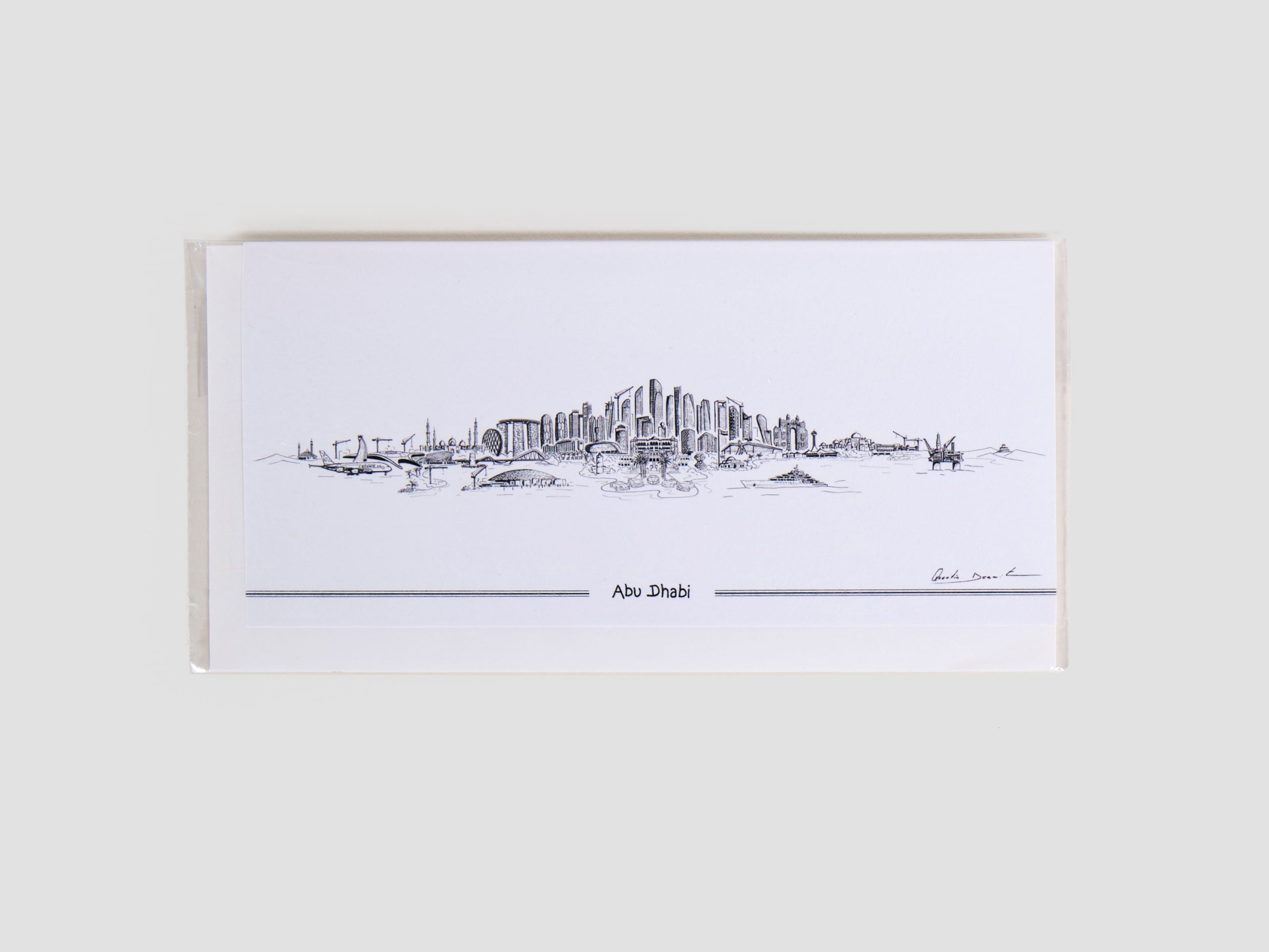 Abu Dhabi Skyline Greeting Card