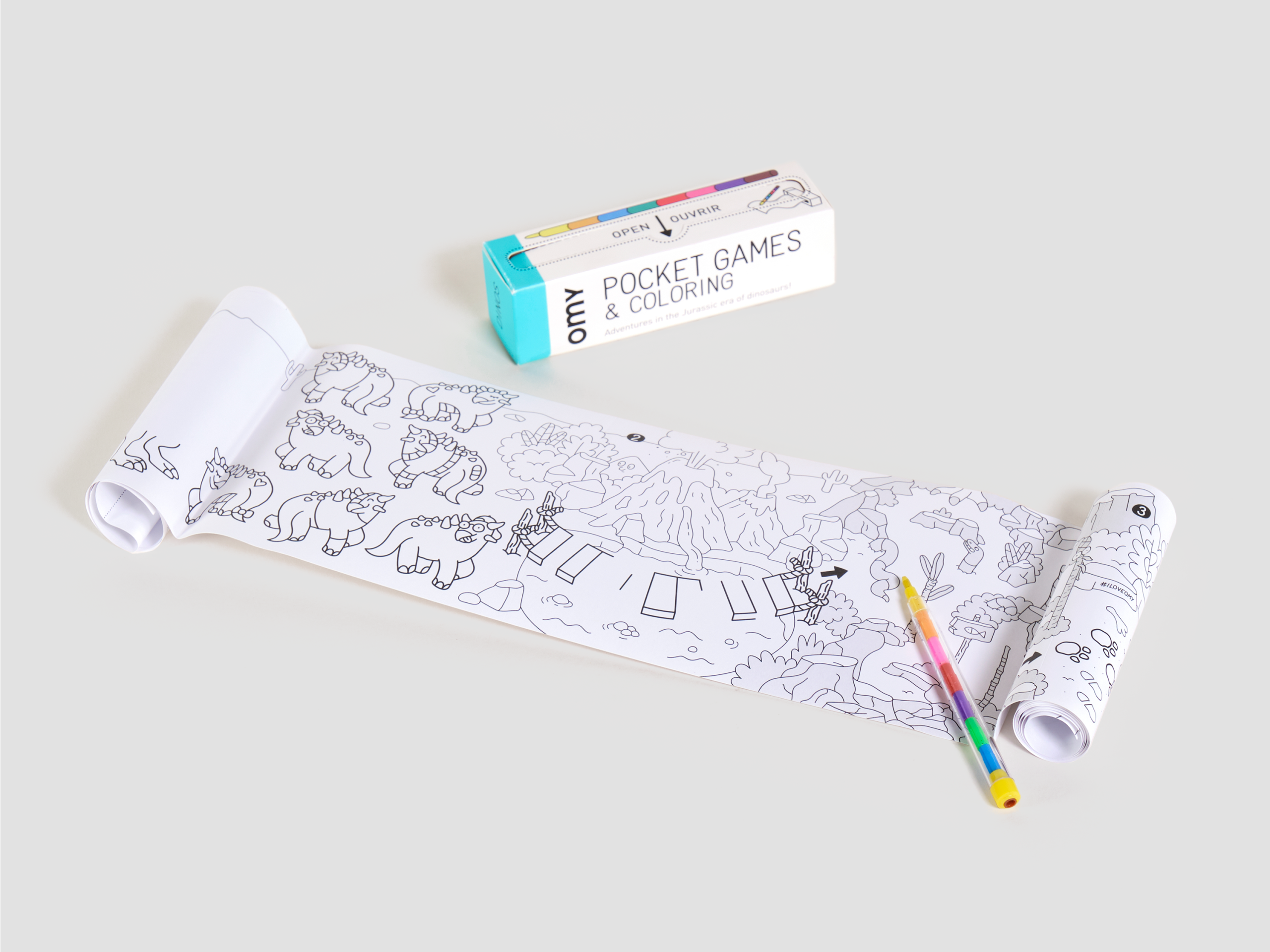 Dino Pocket Games & Colouring