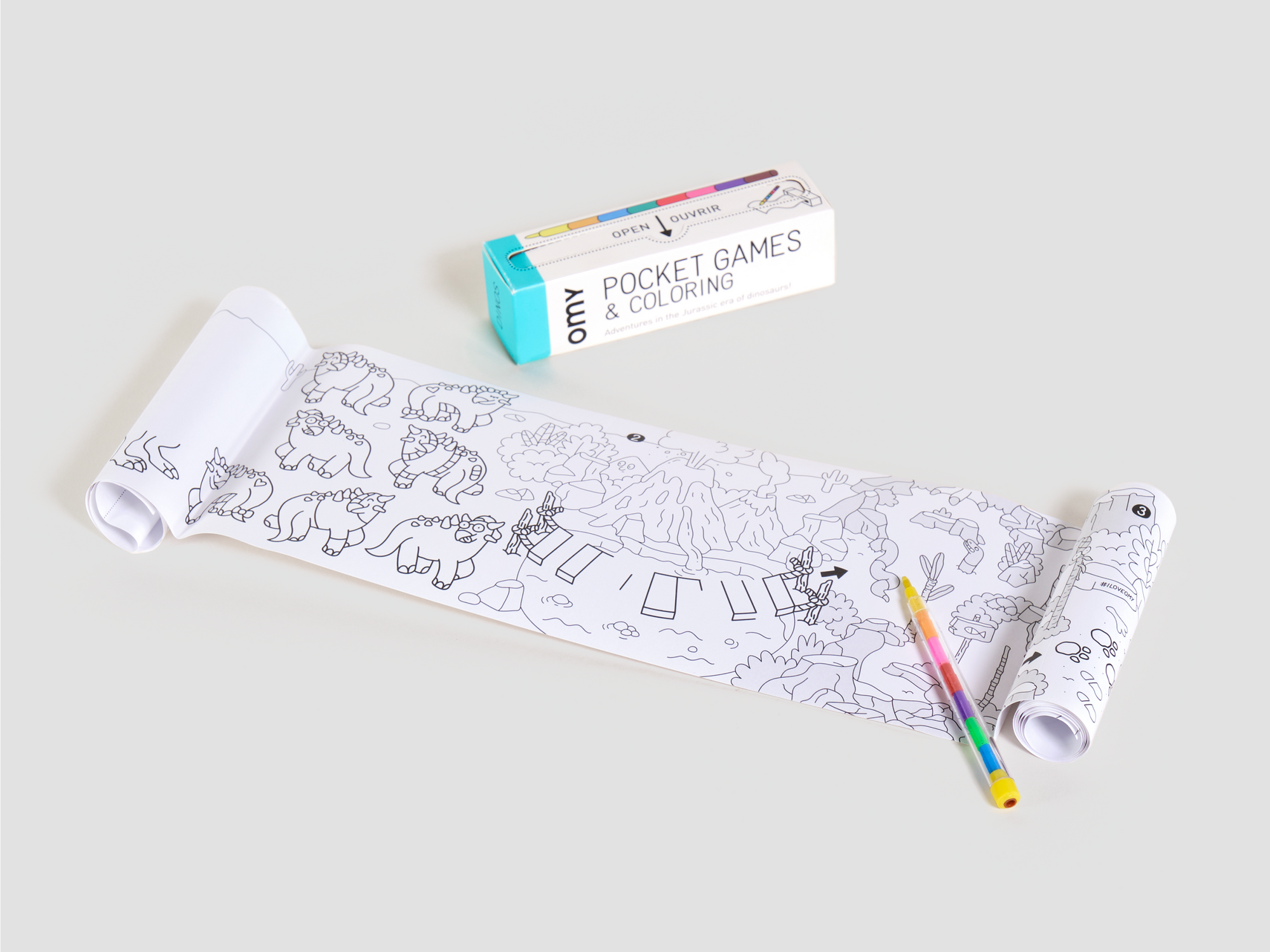 Dino Pocket Games &amp; Colouring