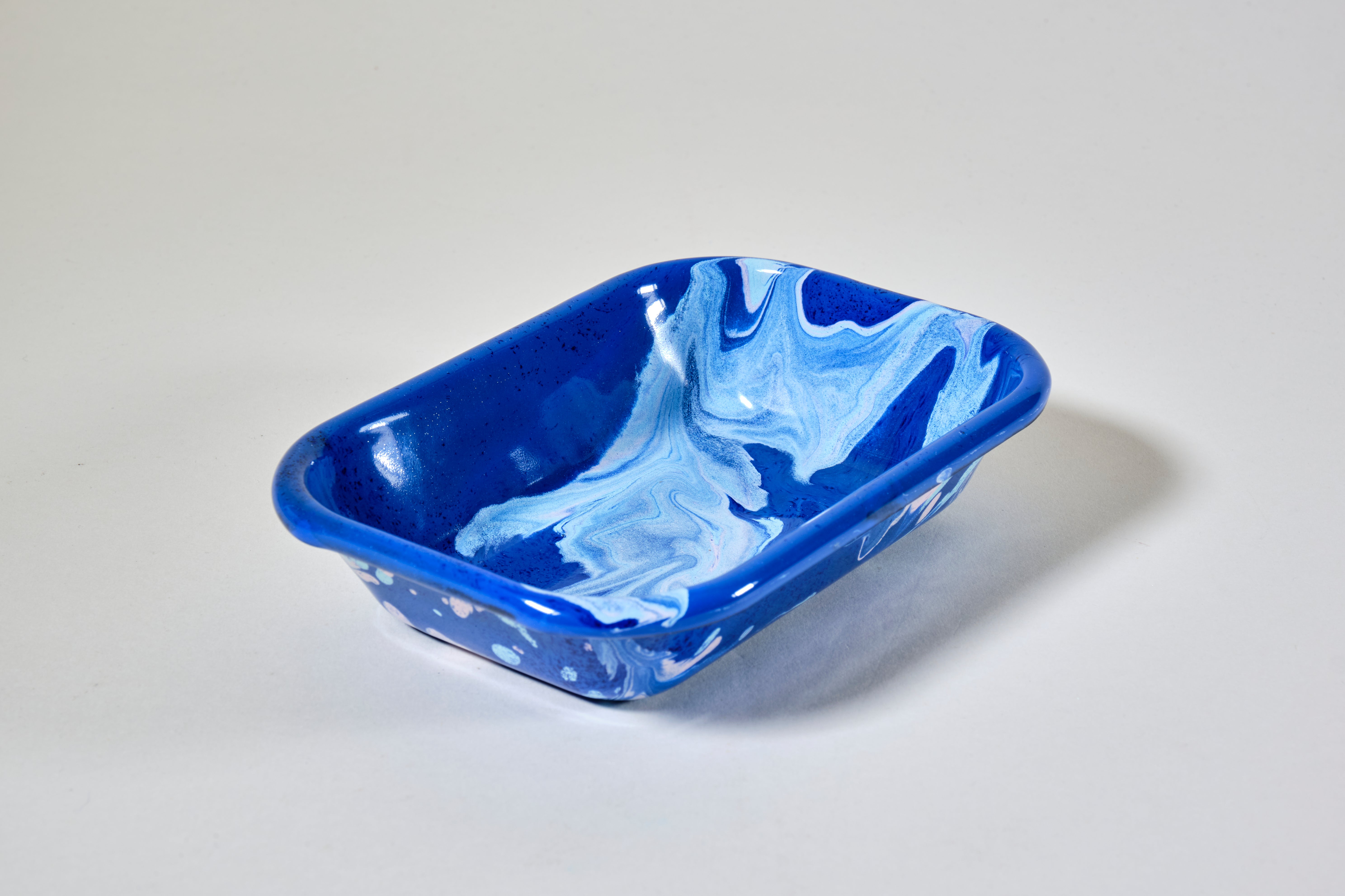 Marble Baking Dish - Cobalt