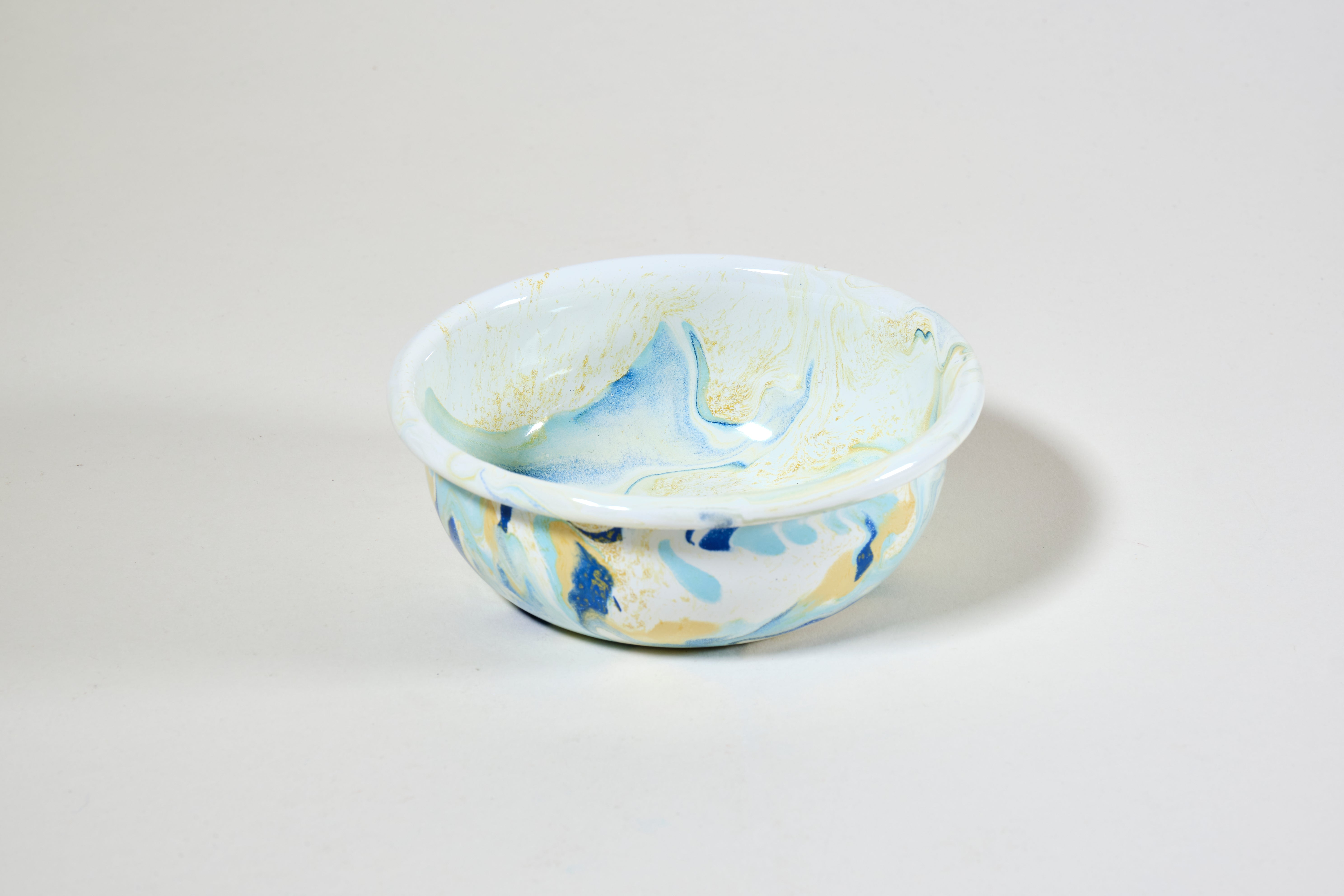 Marble Bowl - Lemon Cream