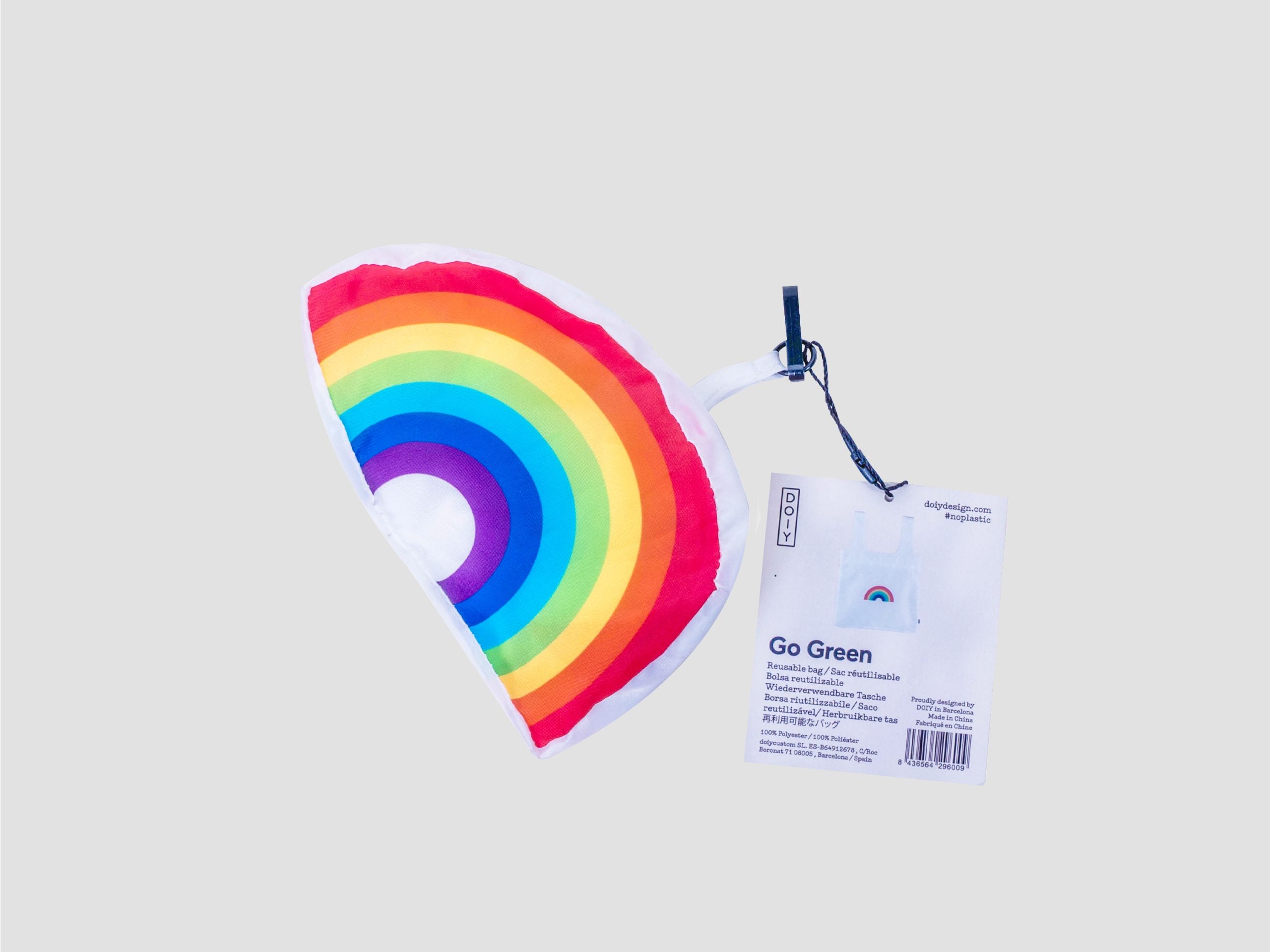 Go Green Rainbow  Eco Friendly Shopping Bag