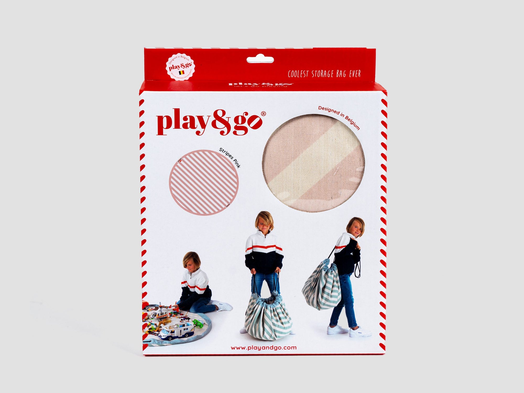 Stripes Pink Playmat &amp; Storage Bag