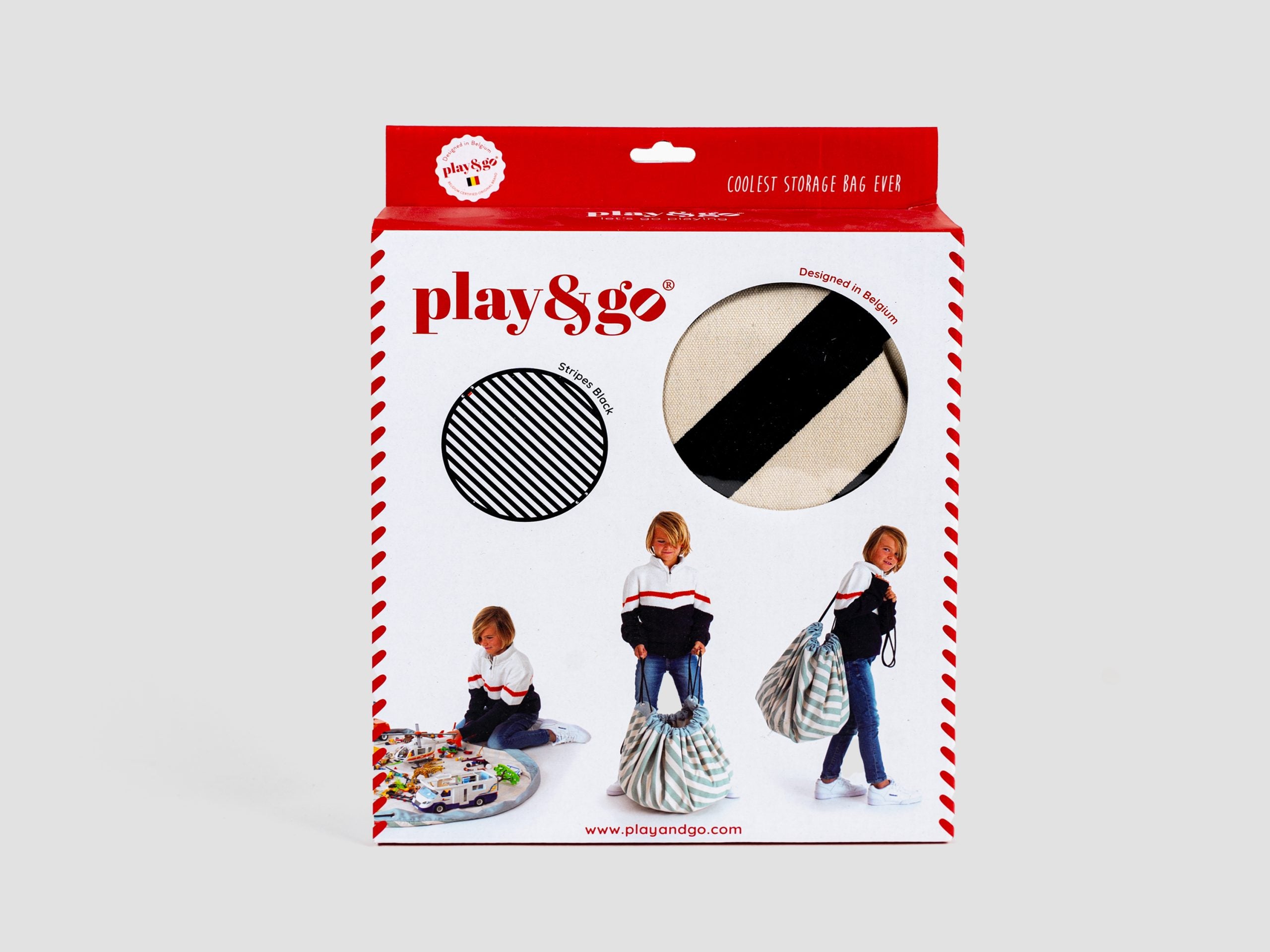 Stripes Black Playmat & Storage Bag