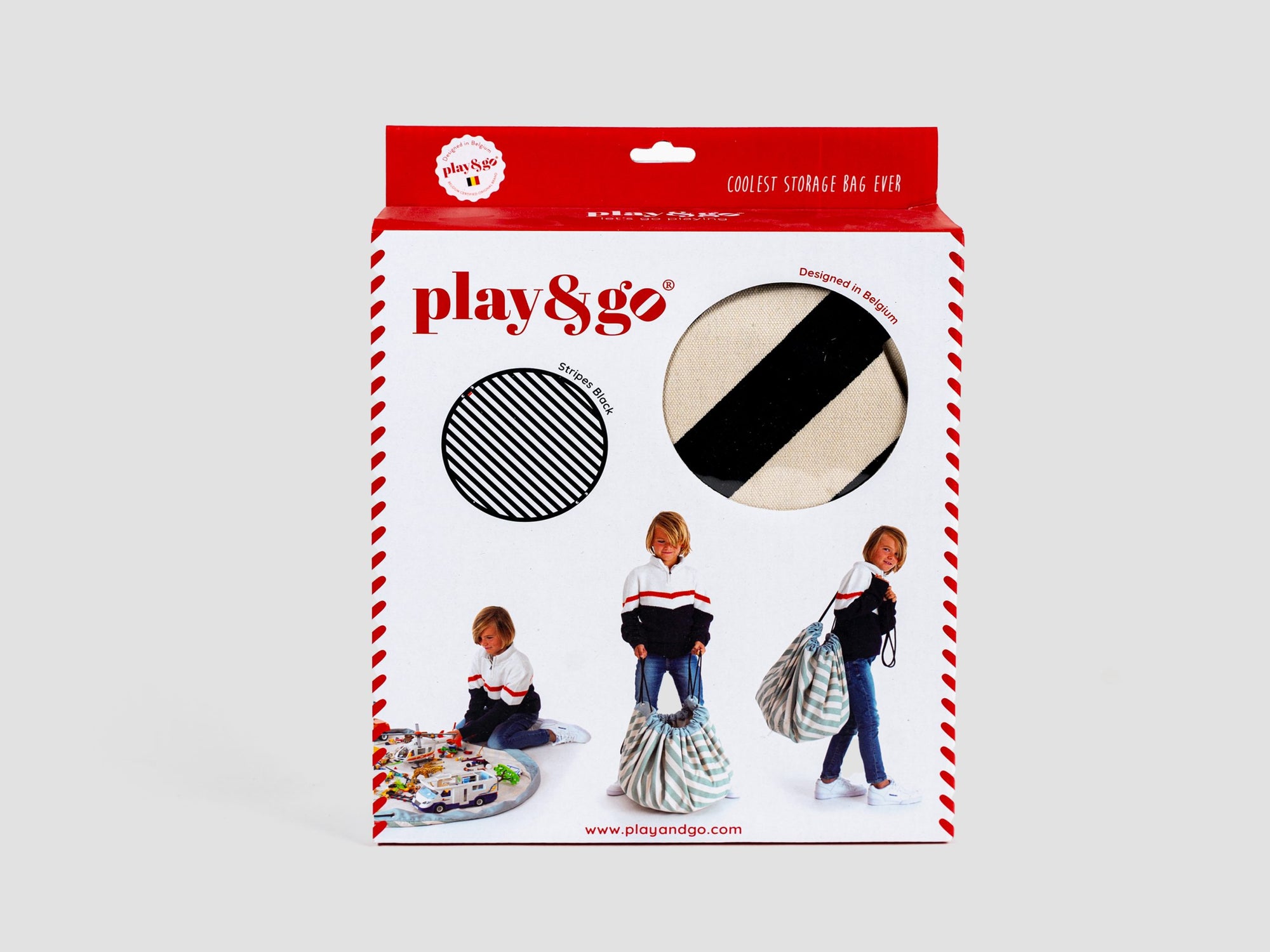 Stripes Black Playmat &amp; Storage Bag